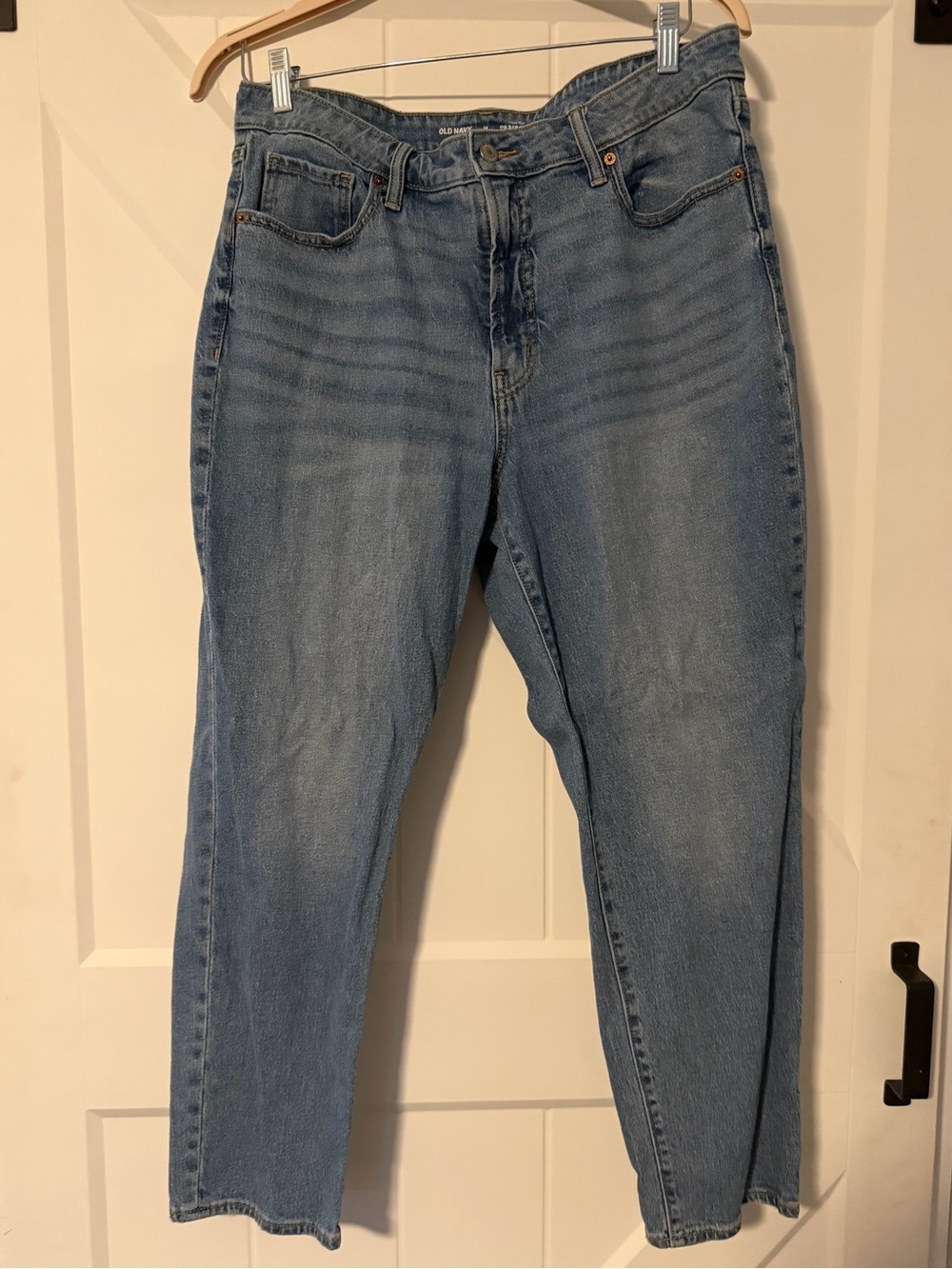 Old Navy OG Straight Jeans Size 16 Medium Wash Blue Denim